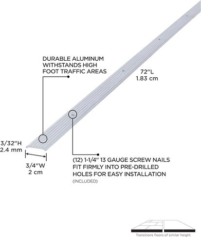 M-D Building Products 79046 Fluted 3/4-Inch by 36-Inch Seam Binder, Satin Brass in Kuwait