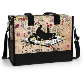84hoods Large Tote Bag for Women with Pockets and Zipper for Travel, Work, Grocery. Gift for Book Lovers, Librarians. in Saudi Arabia