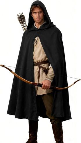 أزياء UQJE Renaissance ذات القلنسوة المفتوحة من الأمام ورأس الساحرة والهالوين in Kuwait