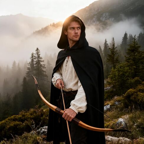 أزياء UQJE Renaissance ذات القلنسوة المفتوحة من الأمام ورأس الساحرة والهالوين in Kuwait