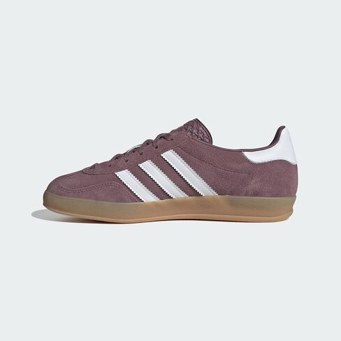 adidas Gazelle Indoor Women Sneakers, Shadow Fig/Cloud White/Gum, Size 8.5 in Saudi Arabia