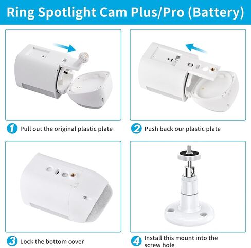 Flexible Twist Mount for Stick Up Cam and Ring Indoor Cam 1st Gen, Universal Camera Mounting Bracket Compatible with eufy, Arlo, Wyze, Google Nest Cam, Simplisafe, Reolink, Tapo Camera 2-Pack in Kuwait