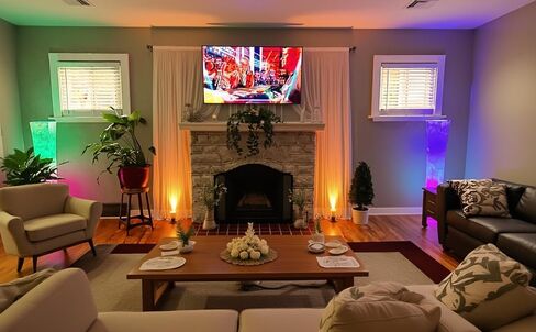 مصباح أرضي ليونك مع مصباح عن بعد ، Tuya Smart 9W × 2 شملت ، مصباح أرضي ذكي حديث 65 "مع Alexa ، مزامنة الموسيقى و 16 مليون لون DIY ، RGB متغير مصباح دافئ لغرفة نوم غرفة المعيشة in Kuwait