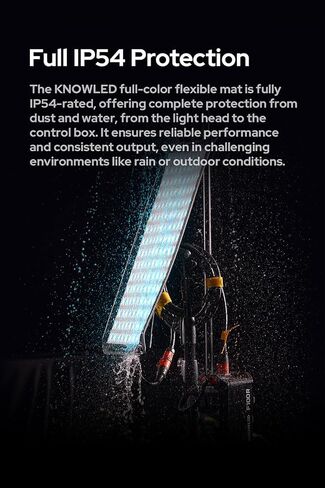 لوحة إضاءة فيديو LED من Godox Knowled F600Bi ثنائية اللون مع شبكة على شكل قرص العسل، حصيرة LED مرنة مقاومة للماء قابلة للطي DMX/CRMX/2.4G/APP للتحكم في الأفلام والبث وإنتاج الفيديو والتصوير الفوتوغرافي (4 × 4 بوصات) in Saudi Arabia