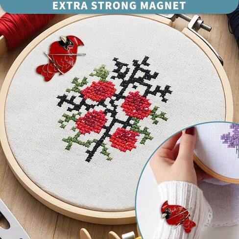 Magnetic Needle Minder Magnet Embroidery Accessories and Supplies Embroidery Needle Holder Cross Stitch Holder Needlework Supplies (Owl) in Saudi Arabia