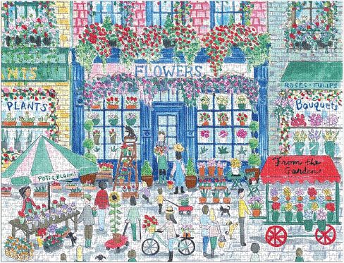 Galison - Michael Storrings A Sunny Day in Palm Beach 1000 Piece Puzzle from Galison - Beautiful 1000 Piece Puzzle for Adults, Challenging and Fun, Thick and Sturdy Pieces, Great Gift Idea in Kuwait