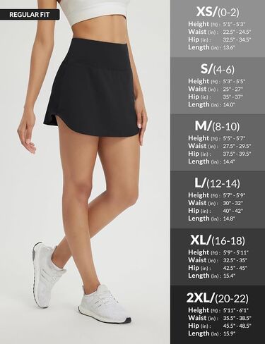 BALEAF Womens Tennis Skirt Skorts for Woman High Waisted Golf with Shorts Pockets Athletic Running in Kuwait