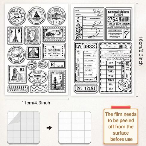 6 Sheets Words Clear Stamps for Card Making 20 Craft Ink Pad 6 Acrylic Stamp Block Tools with Grid Lines Silicone Stamp with Happy Birthday Bible Verse Greeting Bless Stamps Craft Supplies in Kuwait