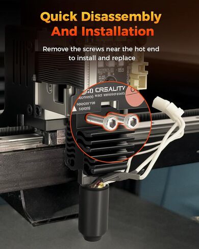 Creality Official Ender 3 V3 SE Hotend Kit، سرعة عالية 250 ملم/ثانية و260 درجة مئوية مقاومة لدرجات الحرارة العالية مع جورب سيليكون، فضي in Saudi Arabia