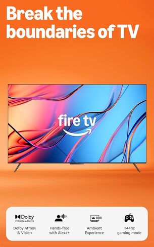 نقدم لكم Amazon Fire TV 65 بوصة Omni Mini-LED Series، تلفزيون QLED 4K UHD الذكي، Dolby Vision IQ، وضع الألعاب 144 هرتز، تجربة Ambient Experience، بدون استخدام اليدين مع Alexa، إصدار 2024 in Saudi Arabia