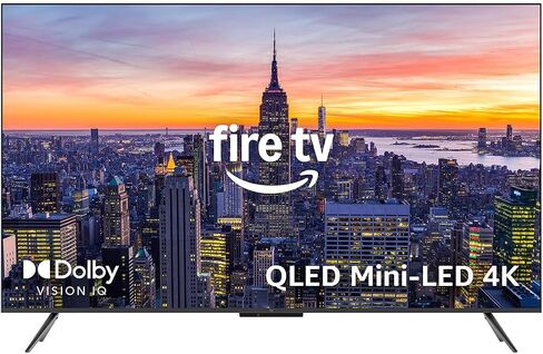 نقدم لكم Amazon Fire TV 65 بوصة Omni Mini-LED Series، تلفزيون QLED 4K UHD الذكي، Dolby Vision IQ، وضع الألعاب 144 هرتز، تجربة Ambient Experience، بدون استخدام اليدين مع Alexa، إصدار 2024 in Saudi Arabia
