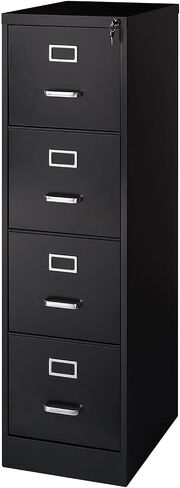 Staples 4-Drawer Vertical File Cabinet ، مستندات حجم الحروف ، قابلة للقفل ، 26.5 "D X 14.9" W x 51.97 "H ، رمادي فاتح in Kuwait