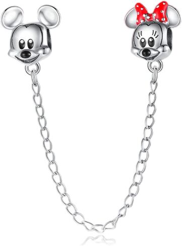 سلسلة أمان على شكل فأر كرتوني للأساور والقلائد من الفضة الإسترليني عيار 925 على شكل فأر كرتوني هدية مجوهرات للنساء in Kuwait