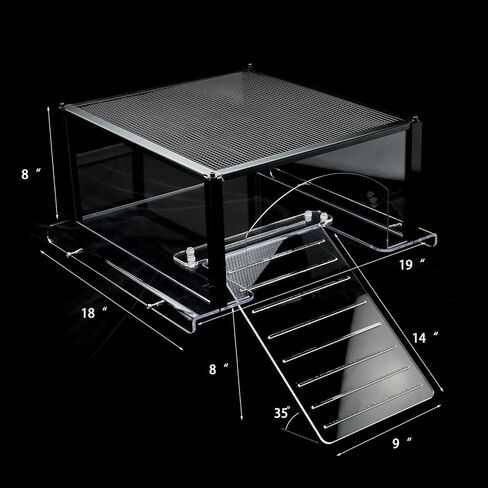 منصة تشمس السلحفاة العلوية للسلاحف المائية 40 مربي 75 جالون، حوض منحدر للزواحف المائية، تراس السلحفاة، ملحقات خزان السلحفاة in Kuwait