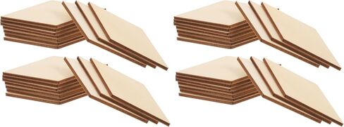 30Pcs Diamond Shaped Wood Slices, 3.14x1.57in Unfinished Wooden Diamond Shape Pieces, Wooden Diamond Shape Diamond Wood Shapes Blank Slices for DIY Crafts Holiday Decoration in Kuwait