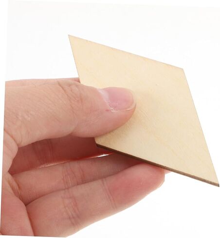 30Pcs Diamond Shaped Wood Slices, 3.14x1.57in Unfinished Wooden Diamond Shape Pieces, Wooden Diamond Shape Diamond Wood Shapes Blank Slices for DIY Crafts Holiday Decoration in Kuwait