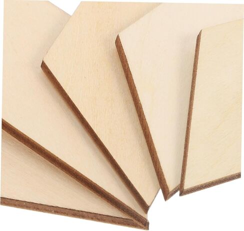 30Pcs Diamond Shaped Wood Slices, 3.14x1.57in Unfinished Wooden Diamond Shape Pieces, Wooden Diamond Shape Diamond Wood Shapes Blank Slices for DIY Crafts Holiday Decoration in Kuwait