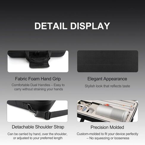 حافظة لجهاز العرض المحمول XGIMI MoGo 3 Pro 1080P، حقيبة تخزين لحمل السفر بغطاء صلب من مادة EVA (أسود) in Kuwait