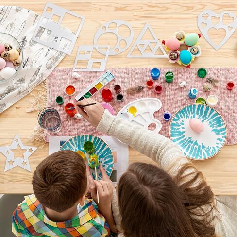 12 جهاز كمبيوتر رسم استنسل استنسل هندسي دائرة مربع قلب قالب النجوم مجموعة للطلاء الأساسي تتبع الإستنسل البسيطة الرسم in Kuwait