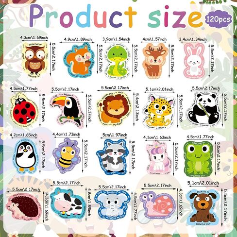 Fulmoon 120 PCS الهادئة القلق الملصقات الحسية محكم شرائح الحسية اللمسات الهادئة الهادئة الملصقات الحسية اللمسات اللمسة أشكال الفاكهة in Kuwait