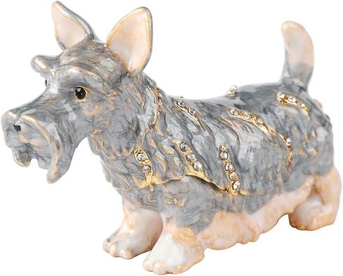 Mini Cute Bee Trinket Boxes Hinged Hand-Painted Enameled Animals Figurine Ornaments Craft Gift for Home Decor, Yellow in Kuwait