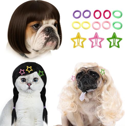 6 أجهزة كمبيوتر شرفة أوزة الزي ، شعر مستعار الشرفة الإسكان ، دور الكلب مضحك دور الباروكة للمساواة في الحديقة أوزة في الحديقة وقطط الحيوانات الأليفة ، الكلاب in Kuwait