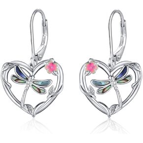 أقراط اليعسوب الأزرق للنساء 925 فضة اليعسوب ليفرباك أقراط الحيوان اليعسوب مجوهرات هدايا لعيد الأم in Kuwait