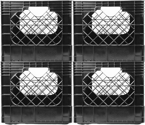 JEZERO Milk Crate for Household Storage, 20-Quart, 17" x 13" x 11" in Kuwait