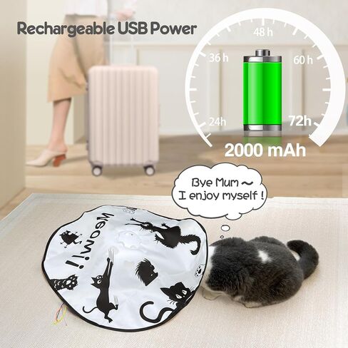 ألعاب القطط من أورسدا للقطط الداخلية، لعبة تفاعلية 5 في 1 للقطط، ألعاب إثراء تلقائية قابلة لإعادة الشحن للقطط في المنزل بمفردها للقطط البالغة التي تشعر بالملل في الأماكن المغلقة، ألعاب القطط الصغيرة للتمرين، تعمل باللمس in Kuwait