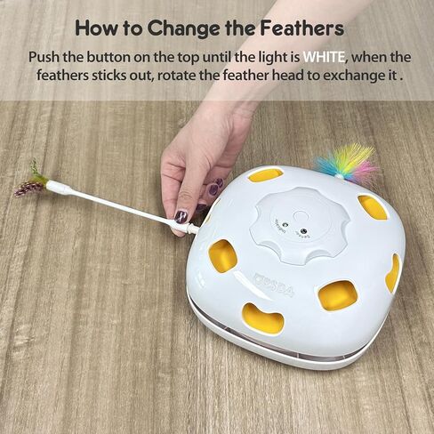 ألعاب القطط من أورسدا للقطط الداخلية، لعبة تفاعلية 5 في 1 للقطط، ألعاب إثراء تلقائية قابلة لإعادة الشحن للقطط في المنزل بمفردها للقطط البالغة التي تشعر بالملل في الأماكن المغلقة، ألعاب القطط الصغيرة للتمرين، تعمل باللمس in Kuwait