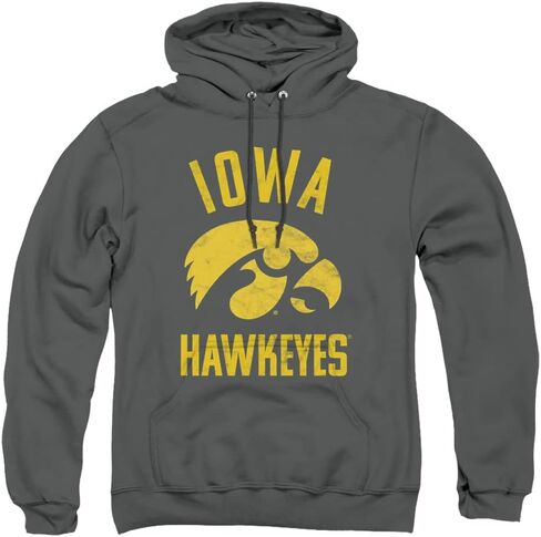 University of Iowa Official Hawkeyes Logo Unisex Adult Pull-Over Hoodie ,Black, Large in Kuwait