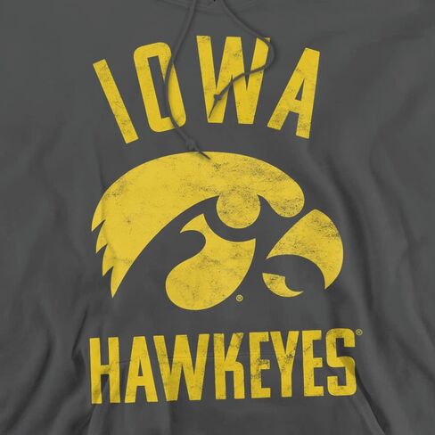 University of Iowa Official Hawkeyes Logo Unisex Adult Pull-Over Hoodie ,Black, Large in Kuwait