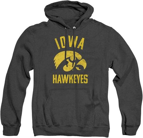 University of Iowa Official Hawkeyes Logo Unisex Adult Pull-Over Hoodie ,Black, Large in Kuwait
