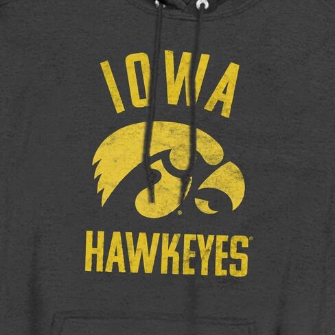 University of Iowa Official Hawkeyes Logo Unisex Adult Pull-Over Hoodie ,Black, Large in Kuwait