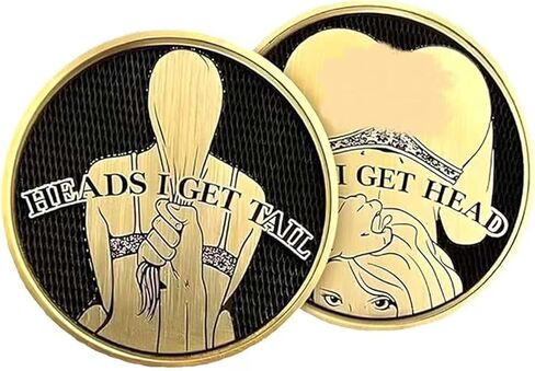 2PCS Heads and Tails Coin, Heads i get Tail Coin,Tails i get Head Coin for Men, Challenge Coins, Lucky Coins, Funny Coins, Funny Prank Gifts, Suitable for Coin Collectors in Kuwait