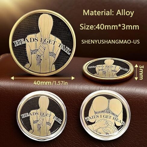 2PCS Heads and Tails Coin, Heads i get Tail Coin,Tails i get Head Coin for Men, Challenge Coins, Lucky Coins, Funny Coins, Funny Prank Gifts, Suitable for Coin Collectors in Kuwait