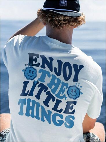 SHENHE Men's Graphic Letter Print Short Sleeve Crew Neck T Shirt Summer Streetwear Top in Saudi Arabia