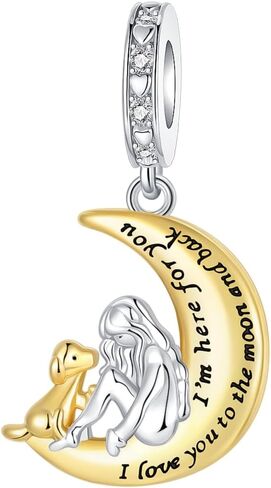 Moon Sun Star Charm 925 Sterling Silver Charm Fits Women's Charm Bracelet & Necklace Valentine's Day Mother's Day Jewelry Gifts for Women in Kuwait