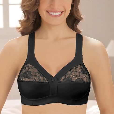 مجموعات Etc حمالة صدر قطنية - خالية من الأسلاك الداخلية مع لمسات من الدانتيل وأشرطة سميكة لمزيد من الدعم in Kuwait