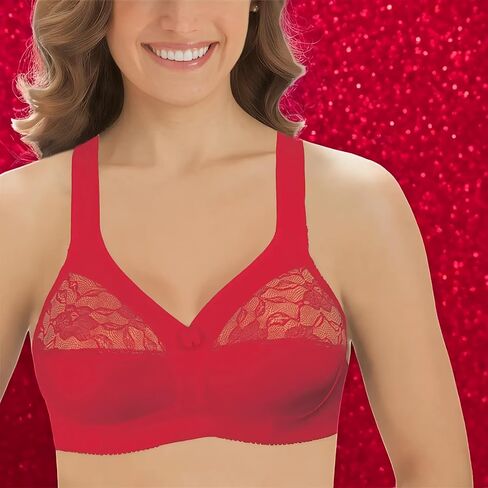 مجموعات Etc حمالة صدر قطنية - خالية من الأسلاك الداخلية مع لمسات من الدانتيل وأشرطة سميكة لمزيد من الدعم in Kuwait