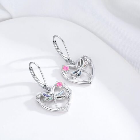 Blue Dragonfly Earrings for Women 925 Sterling Silver Dragonfly Leverback Earrings Animal Dragonfly Jewelry Gifts for Mothers Day in Kuwait
