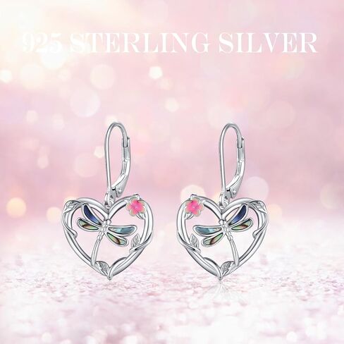 Blue Dragonfly Earrings for Women 925 Sterling Silver Dragonfly Leverback Earrings Animal Dragonfly Jewelry Gifts for Mothers Day in Kuwait