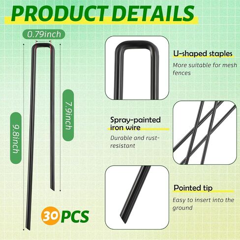20 Pack Dog Exercise Pens Pets Replacement Exercise Pen Ground Stakes Metal Ground Stakes for Pens Dog Exercise Pens Fence Ground Stake for Pets Dog Crate,Black 9.8 x 7.9 Inch in Kuwait