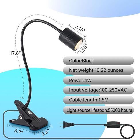 LED aquarium spotlight, stream tank clip spotlight, South American landscaping small water grass light, 4W LED Thunder Dragon lighting, aquarium viewing atmosphere light, native tank landscaping light in Saudi Arabia