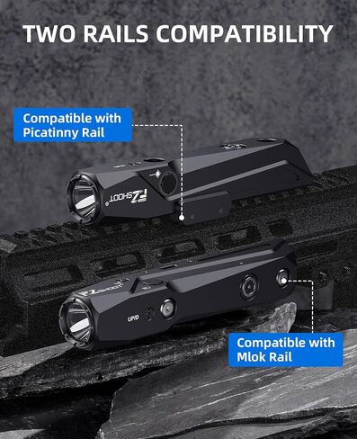 EZshoot 1700 Lumens Tactical Laser Light Combo for Rifle with Magnetic Rechargeable, Rifle Light Rechargeable Compatible with Picatinny and M-Rail, Rifle Flashlight for Home Defense, Hunting in Kuwait