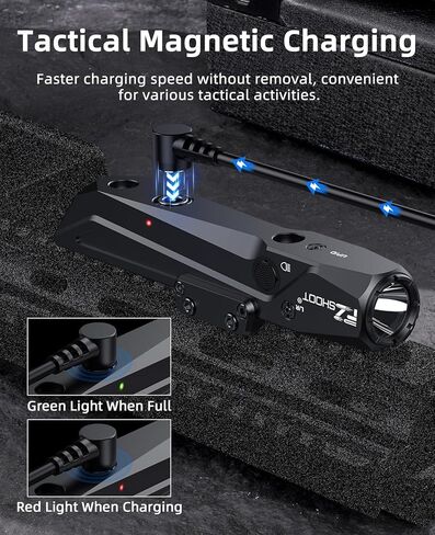 EZshoot 1700 Lumens Tactical Laser Light Combo for Rifle with Magnetic Rechargeable, Rifle Light Rechargeable Compatible with Picatinny and M-Rail, Rifle Flashlight for Home Defense, Hunting in Kuwait