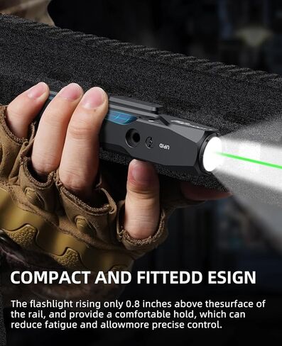 EZshoot 1700 Lumens Tactical Laser Light Combo for Rifle with Magnetic Rechargeable, Rifle Light Rechargeable Compatible with Picatinny and M-Rail, Rifle Flashlight for Home Defense, Hunting in Kuwait