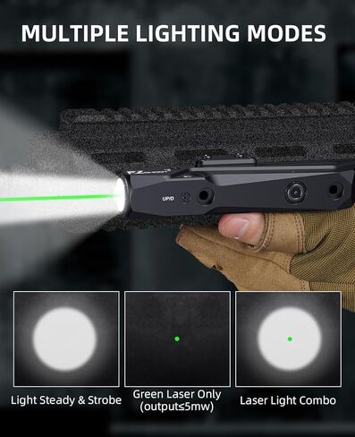 EZshoot 1700 Lumens Tactical Laser Light Combo for Rifle with Magnetic Rechargeable, Rifle Light Rechargeable Compatible with Picatinny and M-Rail, Rifle Flashlight for Home Defense, Hunting in Kuwait