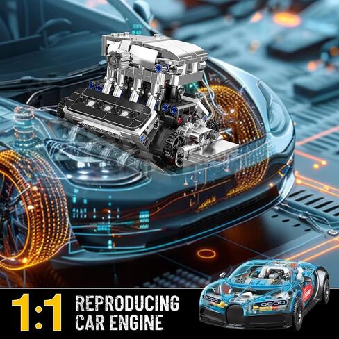 مجموعات لبنات بناء محرك Mold King Boxer ، مجموعة طراز محرك Mini V8 التي تعمل ، بناء محرك سيارة طراز جذع ، ألعاب هندسة بناء محرك ، مجموعات الأطفال/البالغين (609+PCS) in Kuwait