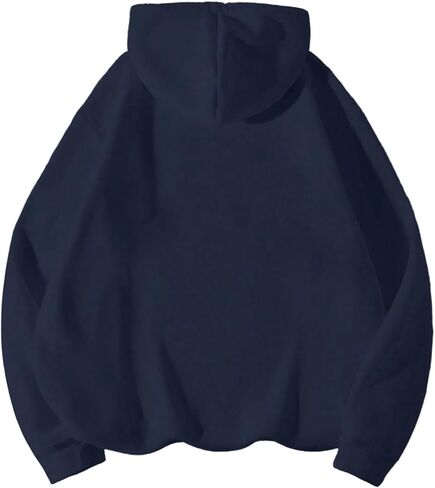 SOLY HUX Women's Plus Size Sweatshirt Letter Graphic Hoodies Drawstring Drop Shoulder Long Sleeve Pullover Tops in Saudi Arabia